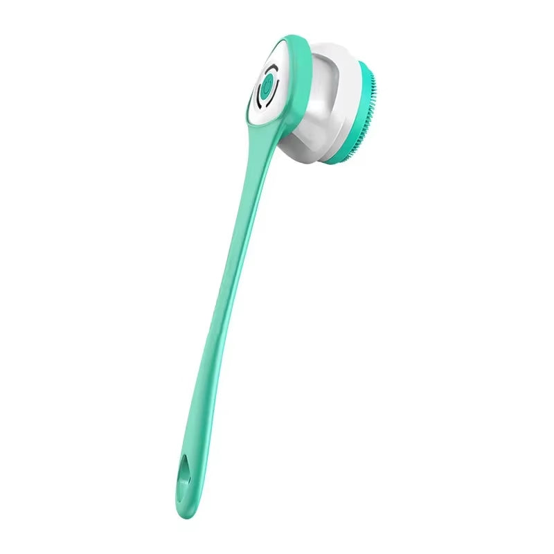 LuxSpin™ Rechargeable Long-Handle Silicone Shower Brush — 5-in-1 Deep-Clean & Massage System