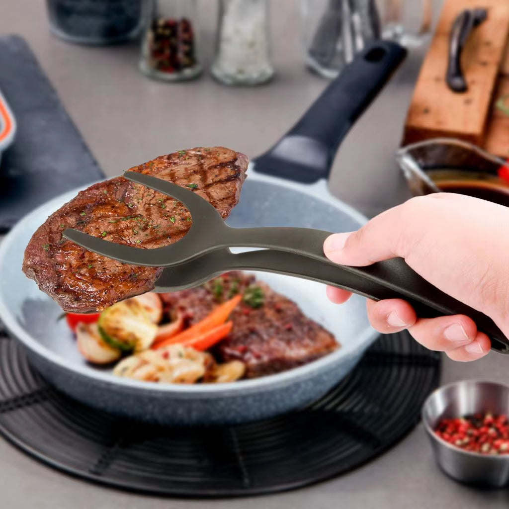 Chef’s 2-in-1 Flip Tongs – Heat-Safe Nonstick Spatula for Everyday Cooking